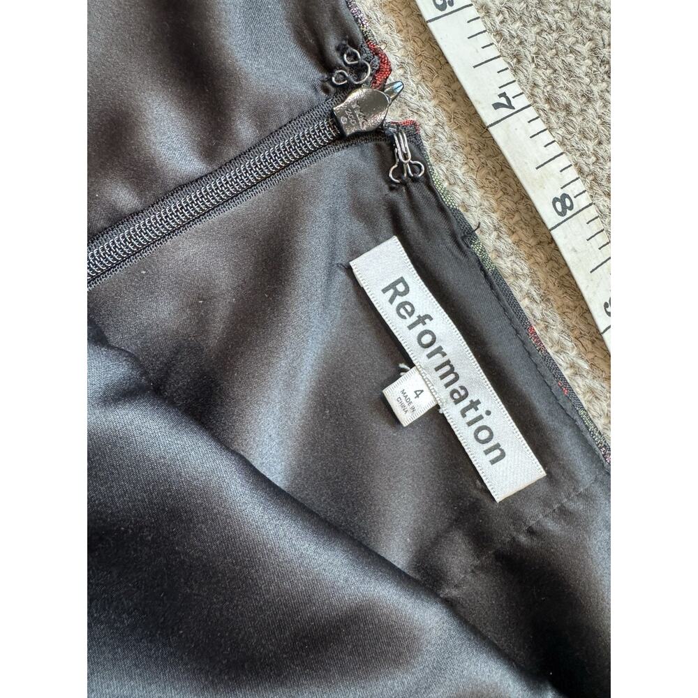 Reformation Veranda Skirt Es In Romance Mini Floral Red Black Size 4 Y2K Holiday - Picture 3 of 8